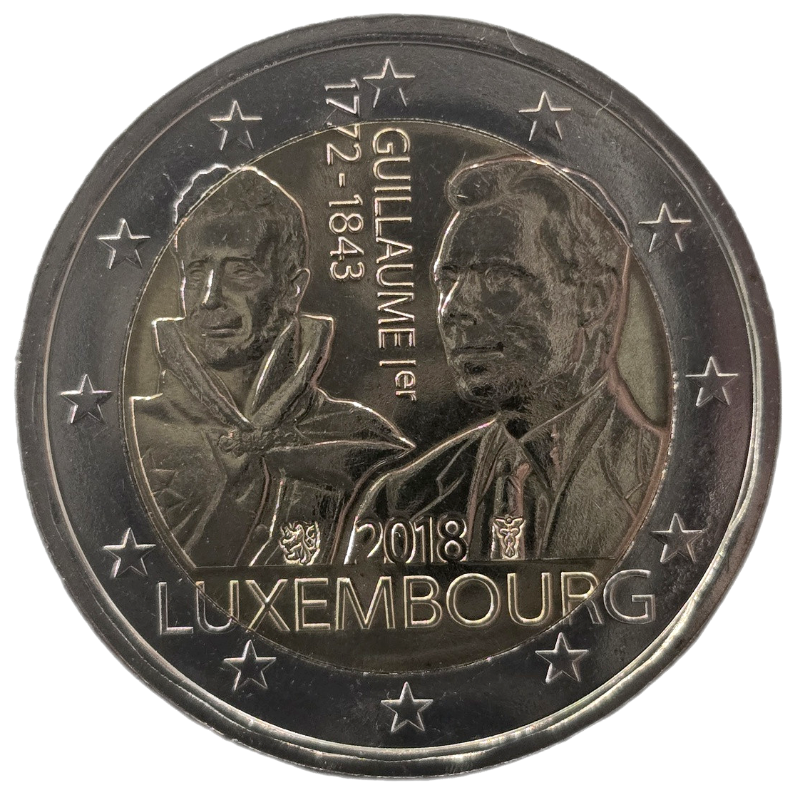 2 euros conmemorativa 175 Aniversario de la muerte del Gran Duque Guillermo I